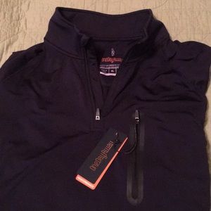 25% ALL.NWT One Day Away Men’s Navy Blue 1/4 Zip Pullover XL. Polyester &